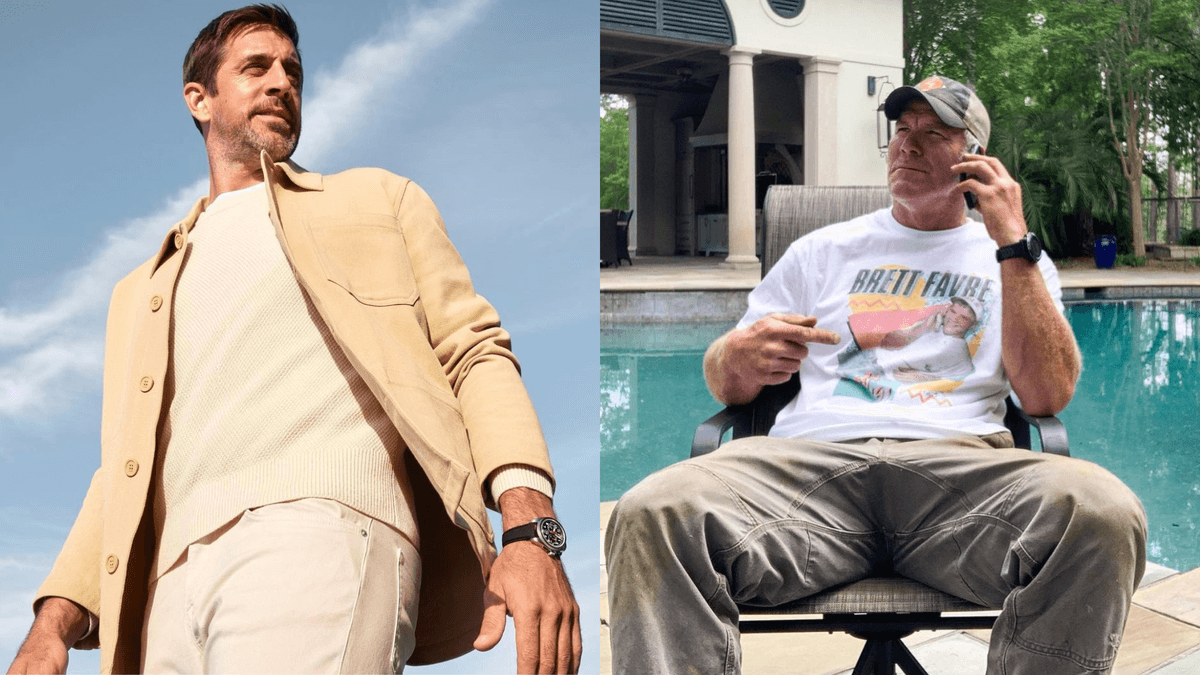 Aaron Rodgers and Brett Favre