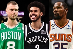 Kristaps Porzingis, Cam Johnson, Kevin Durant
