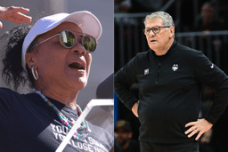 Dawn Staley and Geno Auriemma