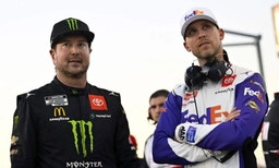 Denny Hamlin and Kurt Busch