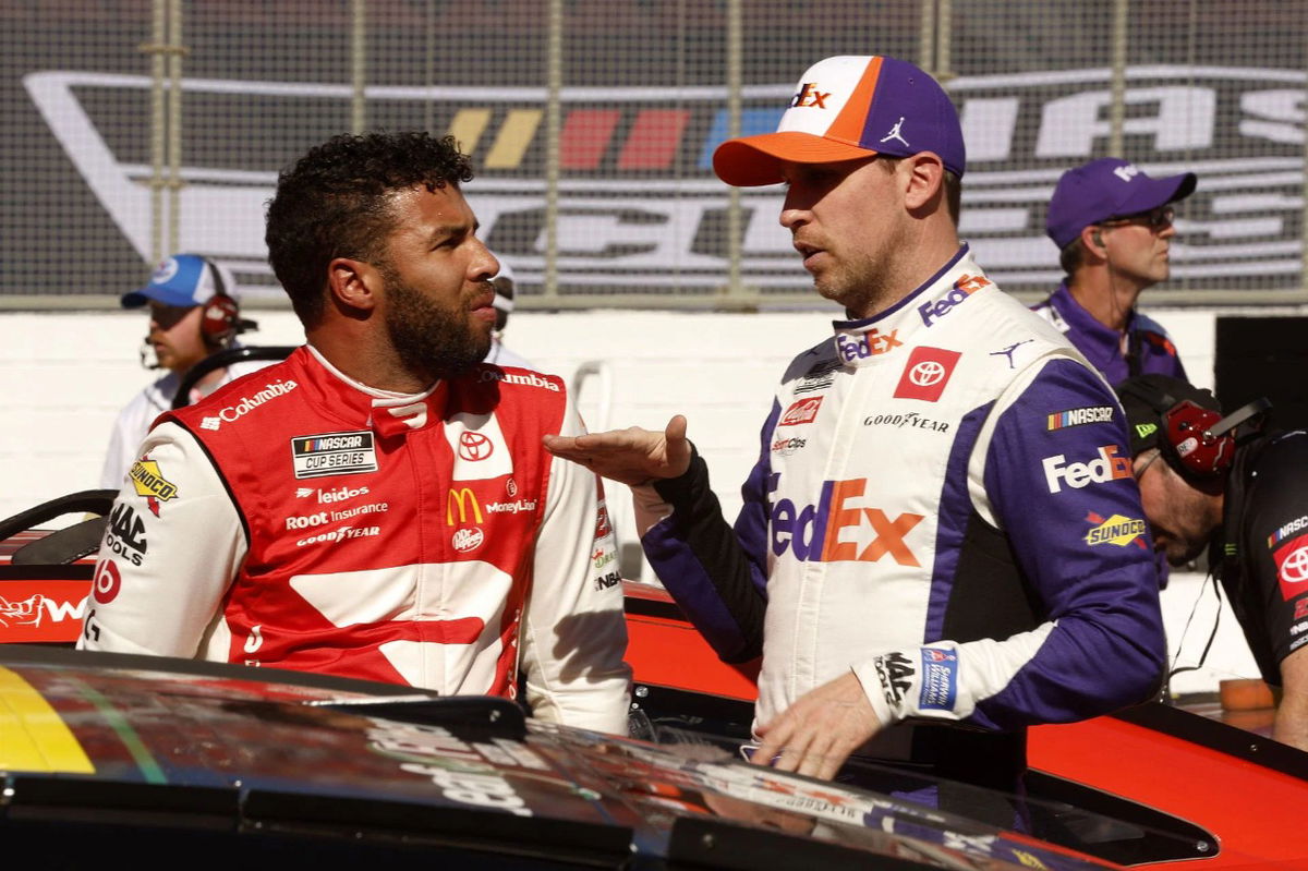 Denny hamlin and Bubba wallace