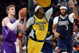 Anthony Davis, Lauri Markkanen, and Myles Turner