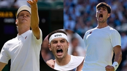 Jannik Sinner, Taylor Fritz, Carlos Alcaraz