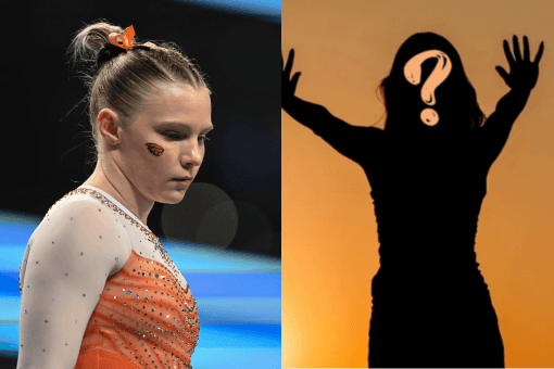 Jade Carey and silhouette