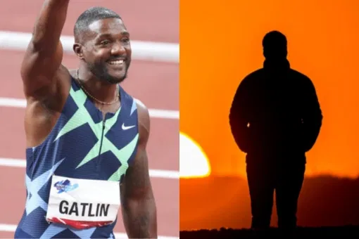 Justin Gatlin and Sil.