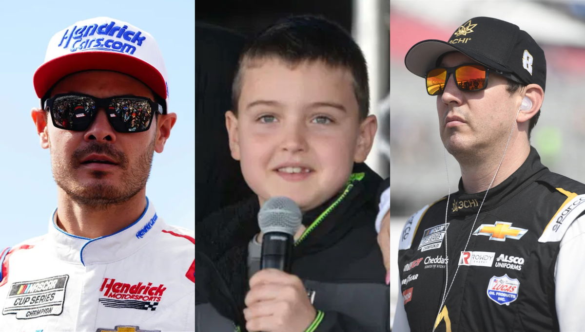Kyle Larson, Brexton Busch, Kyle Busch