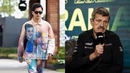 (L-R) Zhou Guanyu, Guenther Steiner