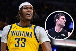 Myles Turner and Brook Lopez