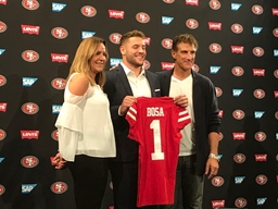 Nick Bosa, John Bosa and Cheryl Bosa