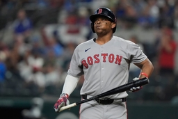 Red Sox Rangers Baseball-Rafael Devers