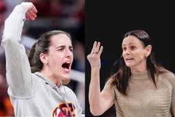 Sandy Brondello and Caitlin Clark