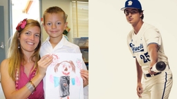 Tyler Bremner and his mom