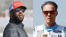 Bubba Wallace and Kevin Harvick