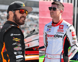 Martin Truex Jr and Denny Hamlin