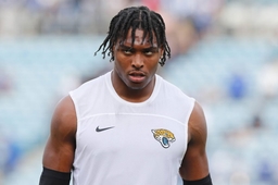 JACKSONVILLE FL DECEMBER 02 Jacksonville Jaguars Cornerback Jalen Ramsey 20 walk off the fiel