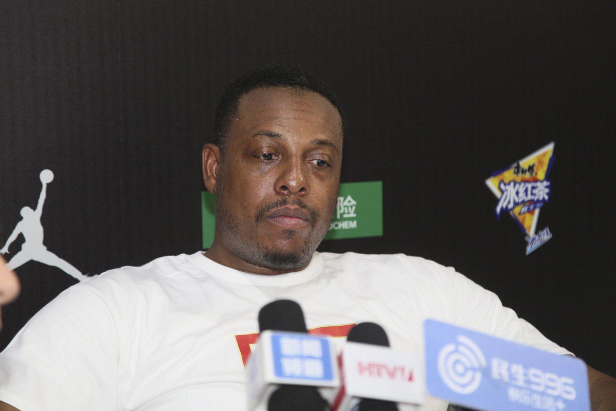 Retired American basketball player Paul Pierce attends the NBA Basketball Herren USA 5v5 2019 in H