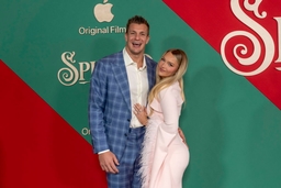 November 7, 2022, New York, United States: Rob Gronkowski and Camille Kostek attend the Apple Original Film s Spirited N