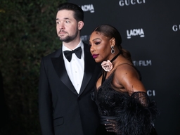 Alexis Ohanian and wife Serena Williams arrive at the 10th Annual LACMA Art + Film Gala 2021 held at the Los Angeles Cou
