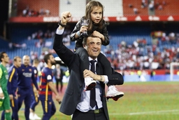 Mandatory Credit: Photo by Bagu Blanco/Bpi/Shutterstock (5691694bm) Luis Enrique of Barcelona celebrating the victory wi