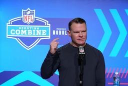 NFL, American Football Herren, USA Combine Mar 1, 2023; Indianapolis, IN, USA; Indianapolis Colts general manager Chris