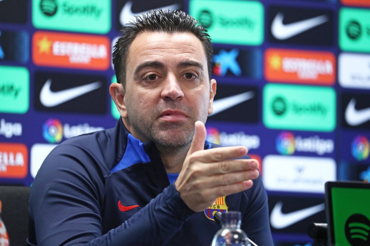 Xavi press conference, PK, Pressekonferenz Ahead FC Barcelona, Barca v Real Madrid Match Xavi Hernandez during the press