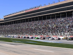 ATLANTA, GA &#8211; MARCH 19: The field takes the green flag during the running of the NASCAR, Motorsport, USA Cup Series Ambe