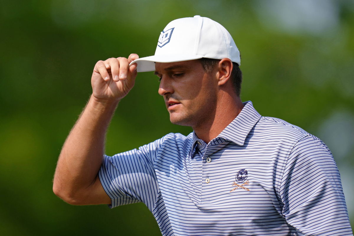 PGA, Golf Herren PGA Championship &#8211; Final Round May 21, 2023; Rochester, New York, USA; Bryson DeChambeau reacts after a