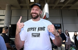 BOXING TYSON FURY PRESSER, Boxing World Heavyweight Champion Tyson Fury is seen during a press conference, PK, Pressekon