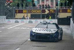 July 2, 2023, Chicago, Illinois, USA: NASCAR, Motorsport, USA Cup Driver, Shane van Gisbergen races for position through