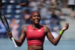 Tennis: US Open Sep 5, 2023; Flushing, NY, USA; Coco Gauff of the United States defeats Jelena Ostapenko of Latvia on da