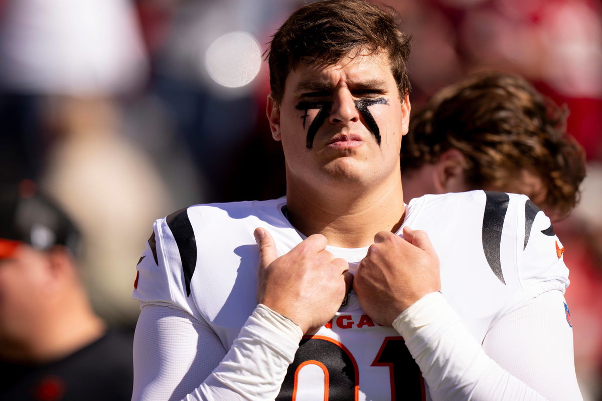 Syndication: The Enquirer Cincinnati Bengals defensive end Trey Hendrickson (91) looks on before the NFL, American Footb