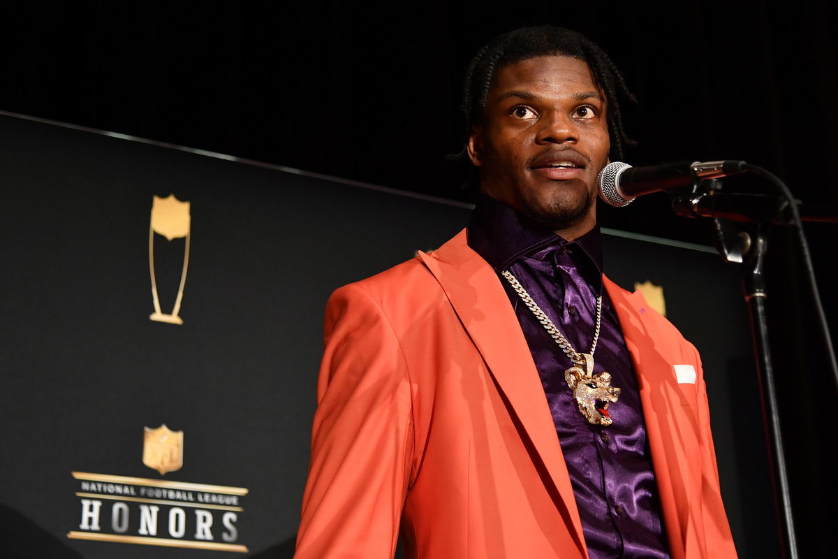 NFL, American Football Herren, USA Super Bowl LIV-NFL Honors Feb 1, 2020; Miami, Florida, USA; Baltimore Ravens Lamar Ja