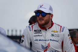 CHARLOTTE, NC &#8211; MAY 25: Ty Dillon ( 50 Team AmeriVet AmeriVet Securities Chevrolet) sits on pit wall during qualifying f