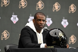 NCAA, College League, USA Football: Big 12 Media Days Jul 10, 2024; Las Vegas, NV, USA; Colorado Buffaloes head coach De