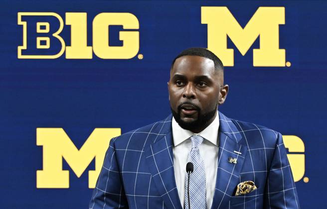 NCAA, College League, USA Football: Big Ten Football Media Days Jul 25, 2024; Indianapolis, IN, USA; Michigan Wolverines