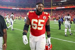 NFL, American Football Herren, USA 2024: Ravens vs Chiefs SEP 5 September 5, 2024: Kansas City Chiefs guard Trey Smith (