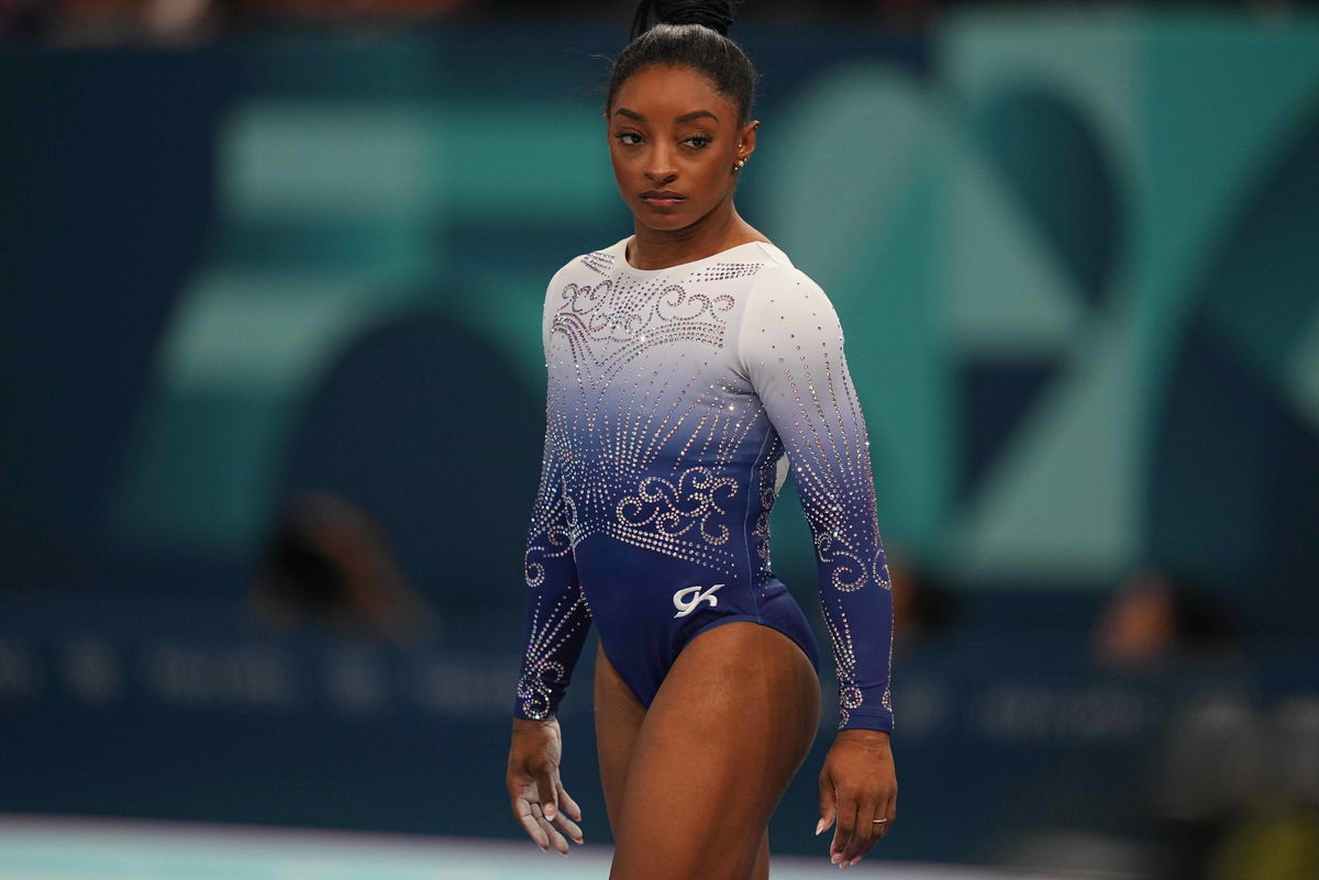 Final: Artistic gymnastics &#8211; Paris 2024 &#8211; Floor August 05 2024: Simone Biles (United States of America) competes during
