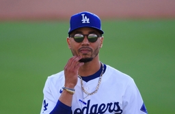 October 6, 2024, Los Angeles, California, USA: Mookie Betts 50 of the Los Angeles Dodgers during the NLDS Game 2 against
