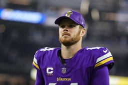 INGLEWOOD, CA &#8211; OCTOBER 24: Minnesota Vikings quarterback Sam Darnold (14) during the NFL, American Football Herren, USA