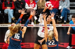 NCAA, College League, USA Womens Volleyball: Illinois at Nebraska Oct 25, 2024; Lincoln, NE, USA; Nebraska Cornhuskers o