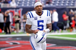 October 27, 2024, Houston, Texas, U.S: Indianapolis Colts quarterback Anthony Richardson (5) prior to the game between t