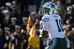 NCAA, College League, USA Football: Tulane at Navy Nov 16, 2024; Annapolis, Maryland, USA; Tulane Green Wave quarterback