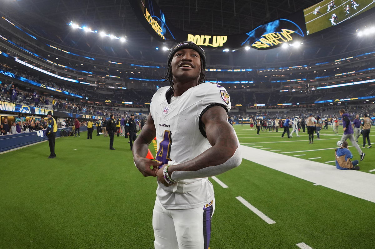 NFL, American Football Herren, USA Baltimore Ravens at Los Angeles Chargers Nov 25, 2024; Inglewood, California, USA; Ba