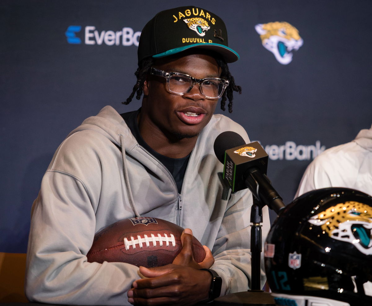 NFL: Jacksonville Jaguars-Travis Hunter Press Conference