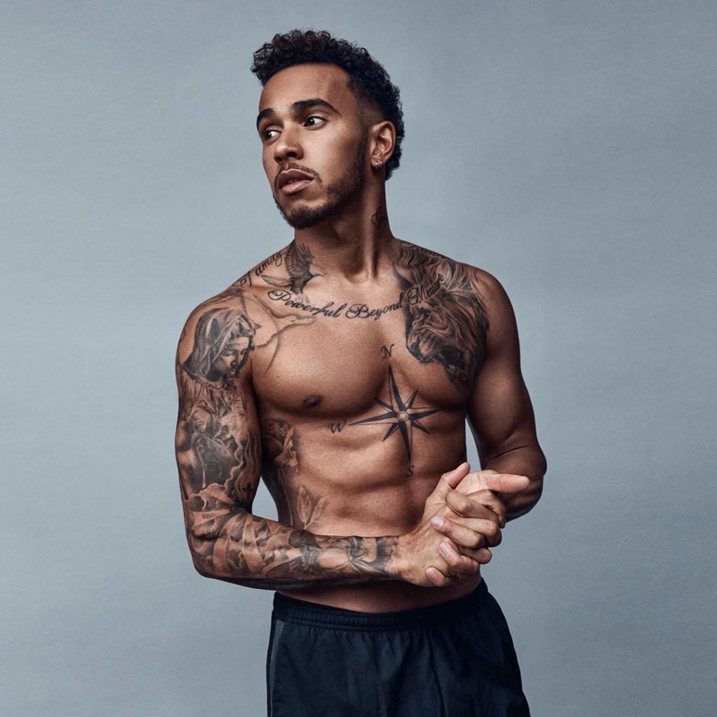 Lewis Hamilton Adds New Ink to His Collection with Fine Line Hand Tattoos