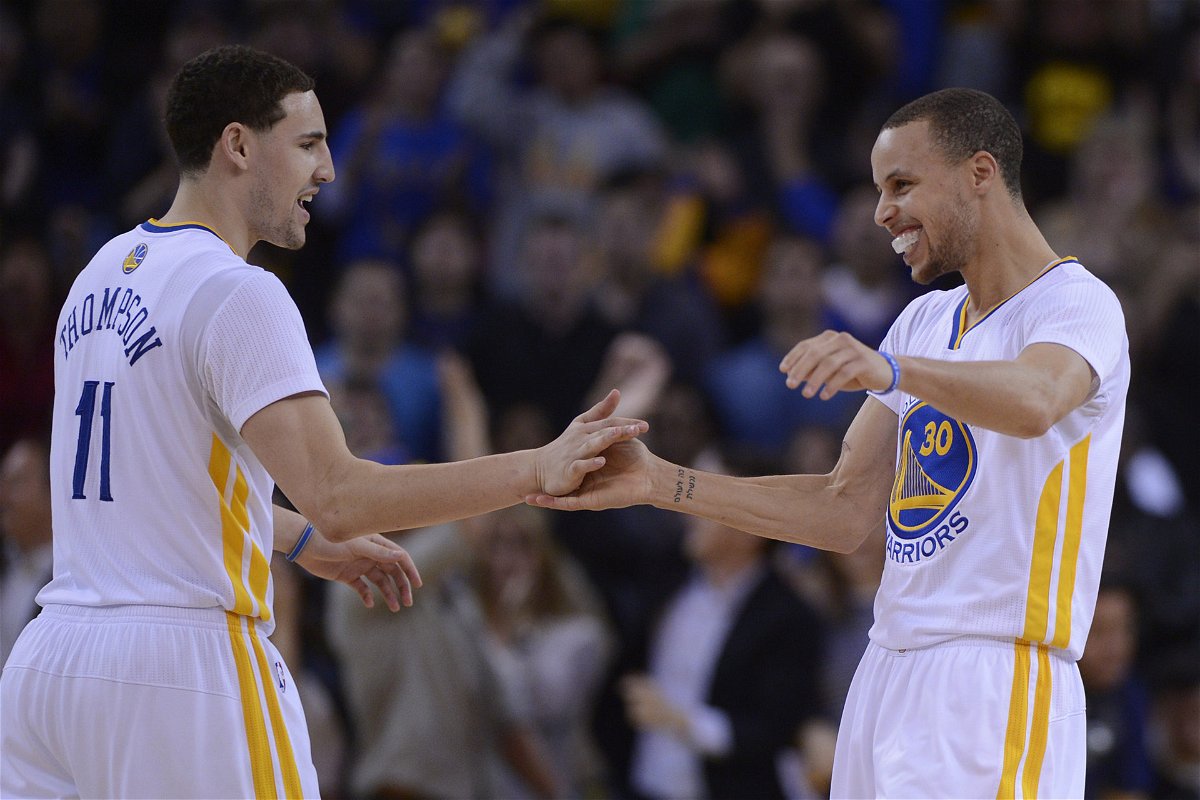 Klay Thompson and Steph Curry